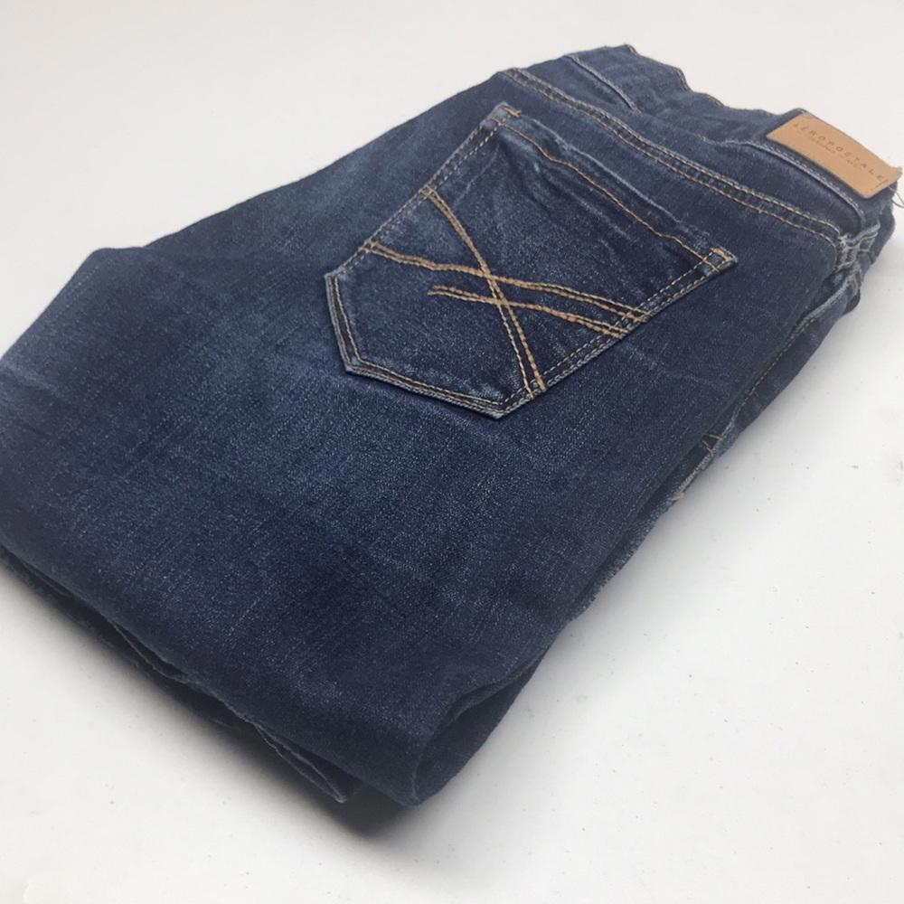 VINTAGE DENIM AEROPOSTALE SIZE 0 SKINNY JEANS STRESSED CONDITION *601